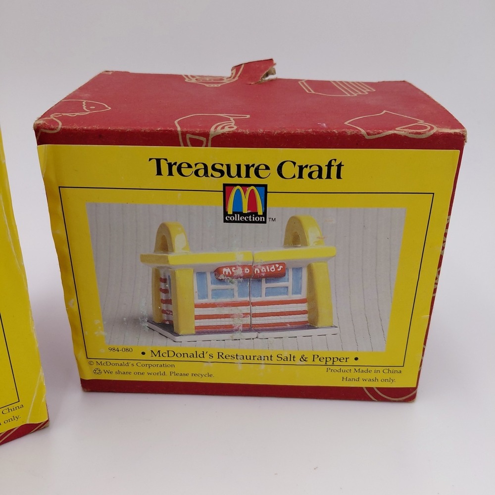 Vtg 90s McDonalds Arch Salt & Pepper Shakers & Mug Rare Treasure Chest Boxes NOS - Picture 3 of 7